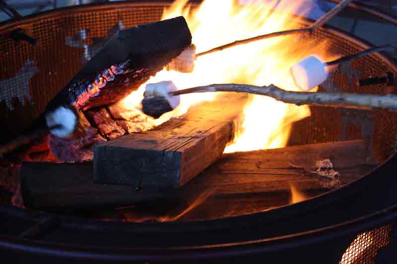 J&S Creekside Cabins outdoor firepit Catskills