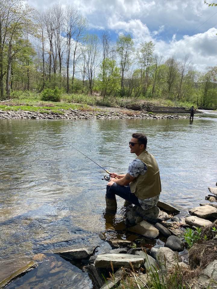 Spring fly fishing near J&S Creekside Cabins in the Willowemoc Creek valley