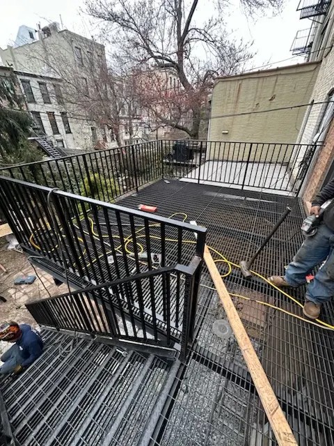 Steel cellar door installation in Brooklyn NY — finished unit flush with sidewalk